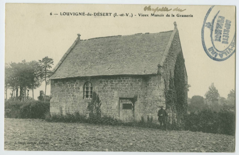 Carte postale ancienne 6 _ Louvigne-du-Desert (I.-et-V.) - Vieux Manoir de la Grasserie.