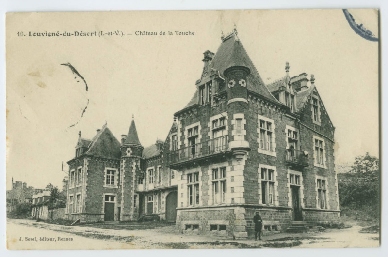 Carte postale ancienne 16. Louvigné-du-Désert (I.-et-V.).- Château de la Touche.