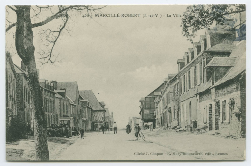 Carte postale ancienne 458 - Marcille-Robert (I.-et-V.) - La Ville.