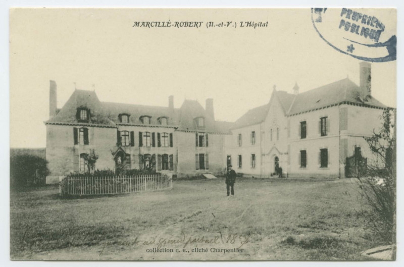 Carte postale ancienne Marcille-Robert (Il.-et-V.) L'Hôpital.