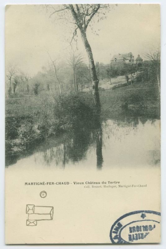 Carte postale ancienne Martigne-Fer-Chaud - Vieux Château du Tertre.