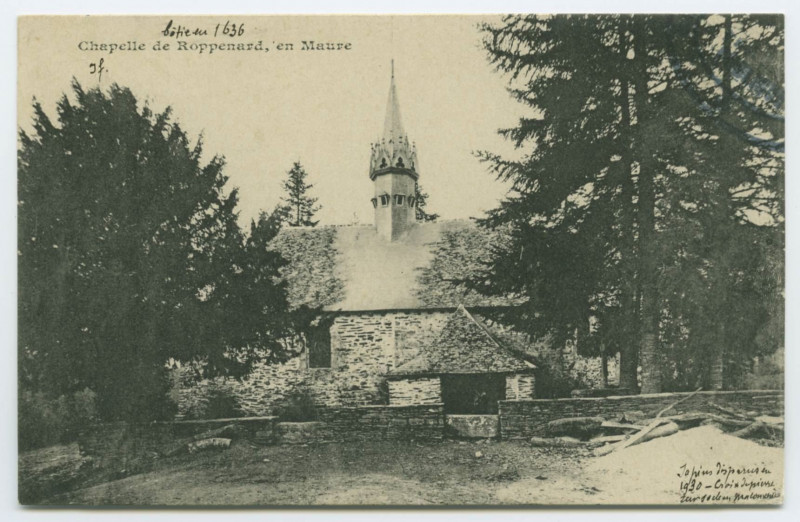 Carte postale ancienne Chapelle de Roppenard, en Maure.