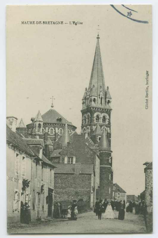 Carte postale ancienne Maure-De-Bretagne _ L'Eglise.