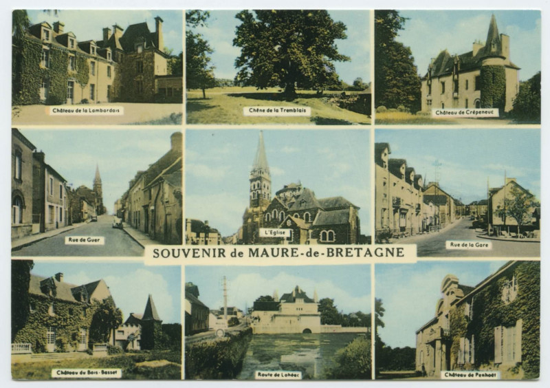 Carte postale ancienne Souvenir de Maure-de-Bretagne.