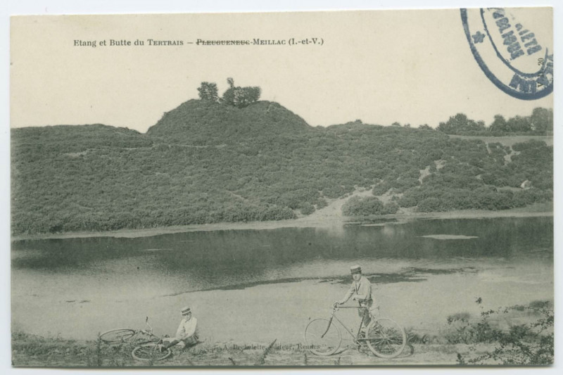 Carte postale ancienne Etang et Butte du Tertrais _ Pleugueneuc-Meillac (I.-et-V.).