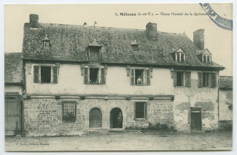 Carte postale ancienne 2. Mélesse (I.-et-V.)._Vieux Manoir de la Quinouillère.