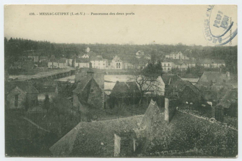 Carte postale ancienne 410. - Messac-Guipry (I.-et-V.) - Panorama des deux ports.