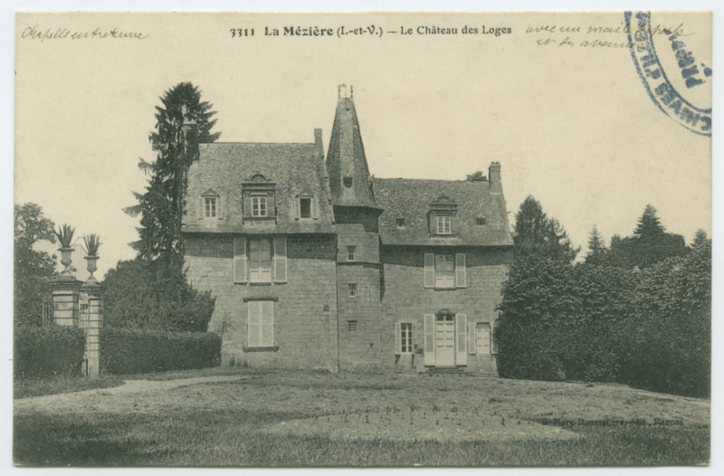 Carte postale ancienne 311 La Mézière (I.-et-V.)_ Le château des Loges