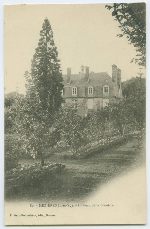Carte postale ancienne 80.- Mezieres (I.-et-V.).- Château de la Scardais