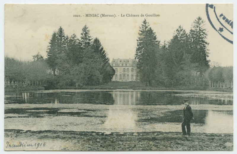 Carte postale ancienne 1021. - Miniac (Morvan). - Le Château de Gouillon