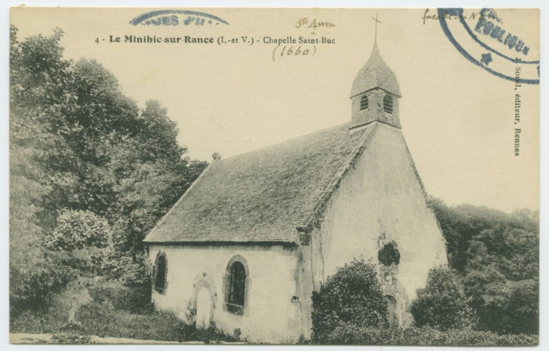 Carte postale ancienne 4- Le Minihic-sur-Rance (I.-&-V.) - Chapelle Saint-Buc.