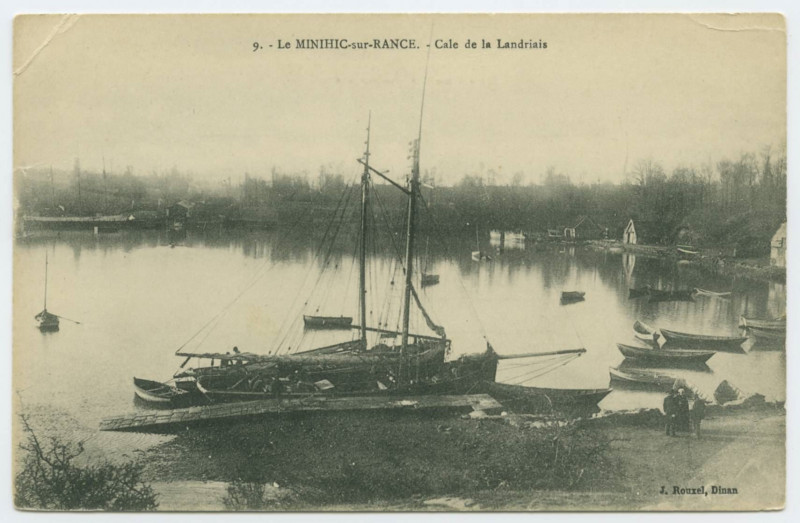 Carte postale ancienne 9. Le Minihic-sur-Rance. Cale de la Landrais