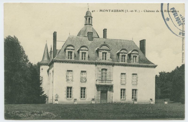 Carte postale ancienne 40 - Montauban (I.-et-V.).- Château de la Ribaudière