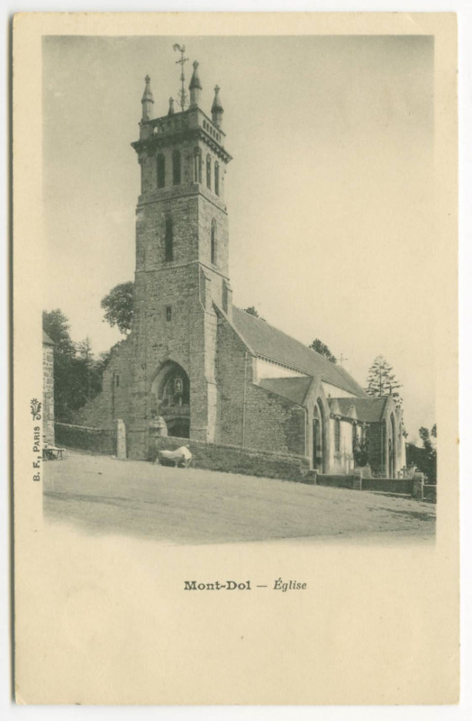 Carte postale ancienne Mont-Dol _Eglise