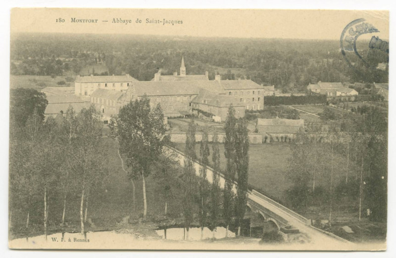 Carte postale ancienne 180 Montfort - Abbaye de Saint-Jacques.