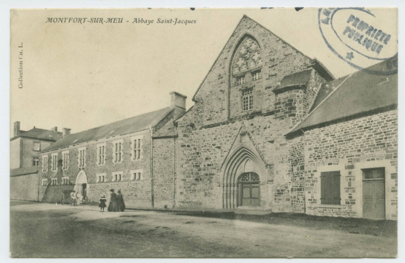 Carte postale ancienne Montfort-Sur-Meu - Abbaye de Saint-Jacques.