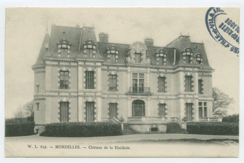 Carte postale ancienne 639. - Mordelles. - Château de la Haichois.