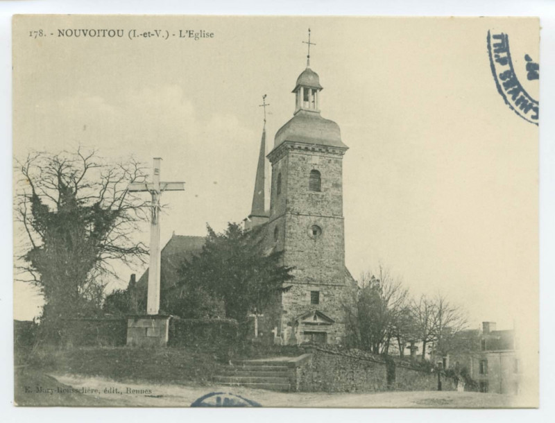 Carte postale ancienne 178. Nouvoitou (I.-et-V.) - L'Eglise.