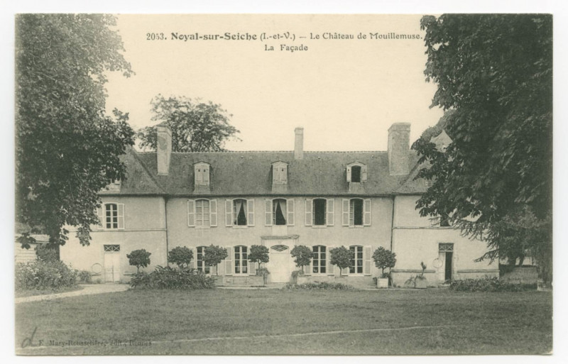 Carte postale ancienne 2053. Noyal-sur-Seiche (I.-et-V.) - Le Château de Moullemuse. La Façade.