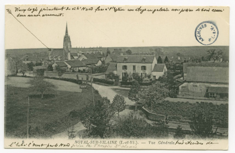 Carte postale ancienne 8 Noyal-Sur-Vilaine (I.-et V.) - Vue Generale.