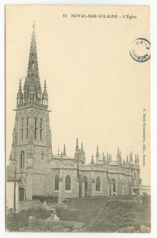 Carte postale ancienne 58 Noyal-Sur-Vilaine - L'Eglise.