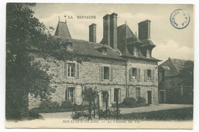 Carte postale ancienne 10 Noyal-Sur-Vilaine. - Le Château du Val.