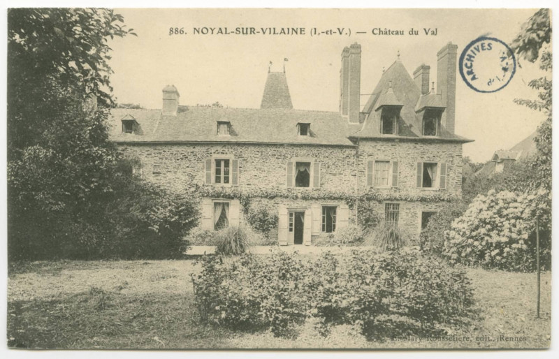 Carte postale ancienne 866.  Noyal-Sur-Vilaine (I.-et-V.) - Château du Val.