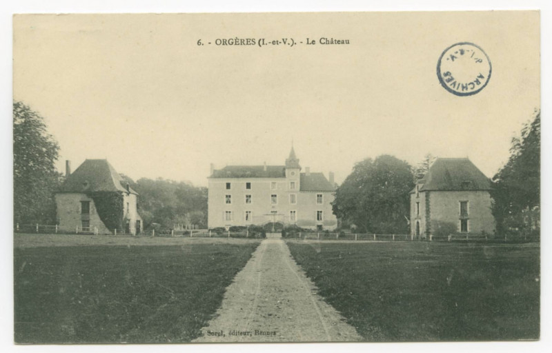 Carte postale ancienne 6. - Orgeres (I.-et-V.). - Le Château.