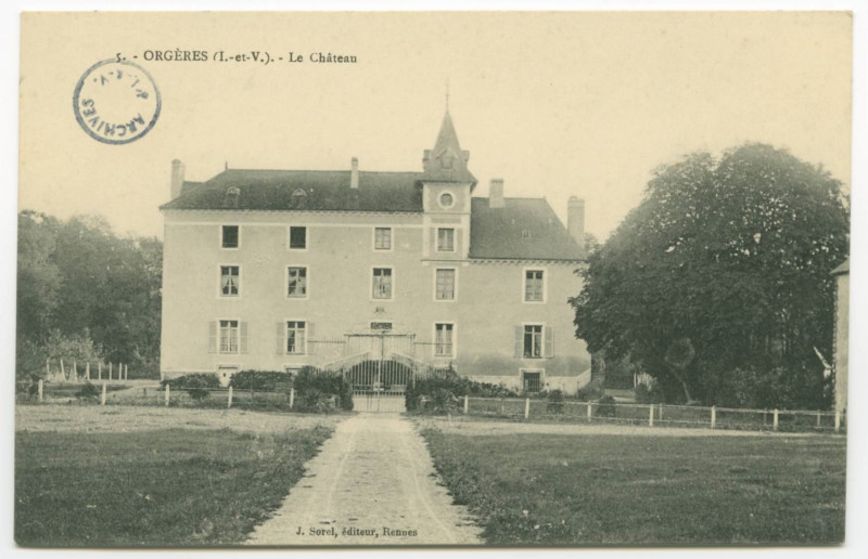 Carte postale ancienne 5. - Orgeres (I.-et-V.). - Le Château.