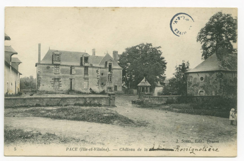 Carte postale ancienne 5   Pace (Ille-et-Vilaine). - Château de la Rossignolière.