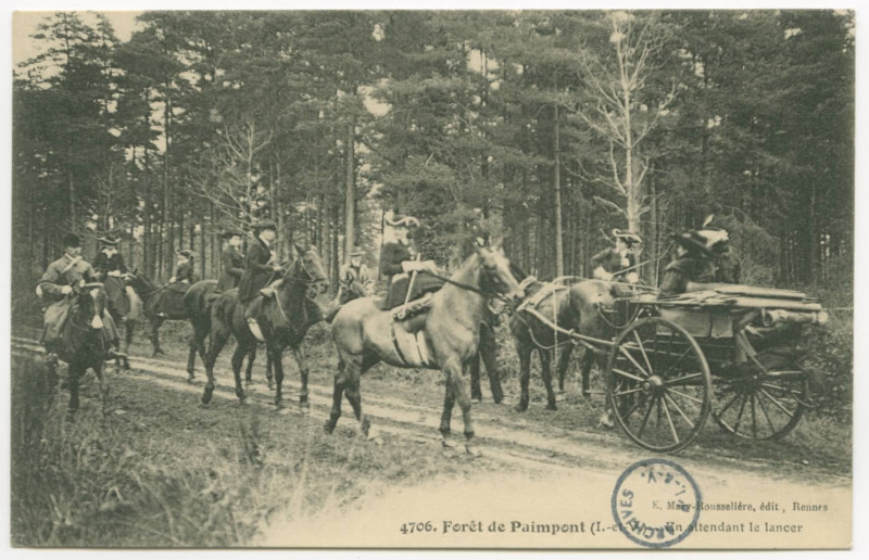 Carte postale ancienne 2137. - Paimpont. - L'Etang des Forges, près de la Cantine.