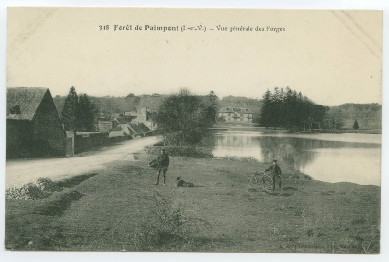 Carte postale ancienne 318   Forêt de Paimpont (I.-et-V.) - Vue Generale des Forges.
