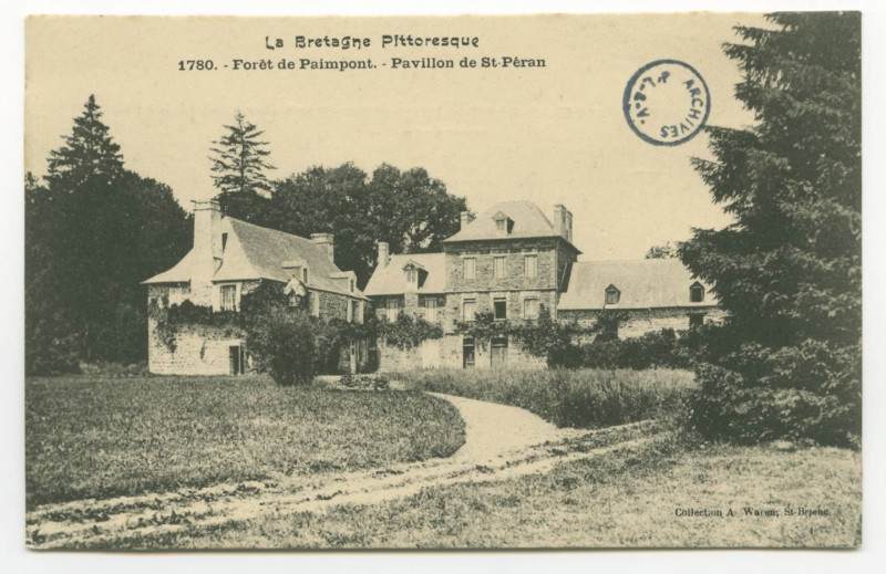 Carte postale ancienne 1780. - Forêt de Paimpont. - Pavillon de St-Péran.