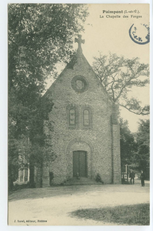 Carte postale ancienne Paimpont (I.-et-V.). La Chapelle des Forges.