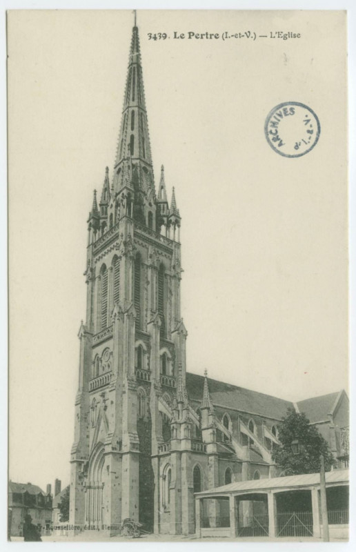 Carte postale ancienne 3439. Le Pertre (I.-et-V.) - L'Eglise.
