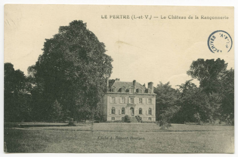 Carte postale ancienne Le Pertre (I.-et-V.) - Le Château de la Rançonnerie.