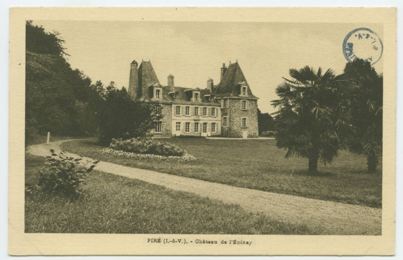 Carte postale ancienne Pire (I.-et-V.). - Château de l'Epinay.