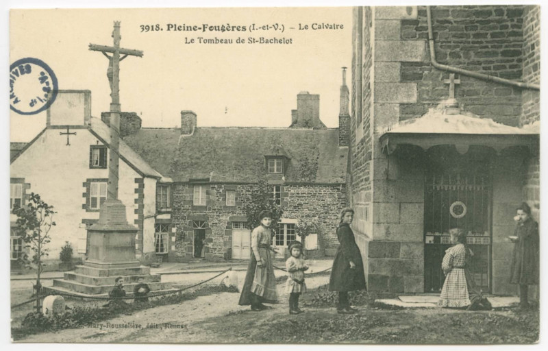 Carte postale ancienne 3918. Pleine-Fougères (I.-et-V.) - Le Calvaire. Le Tombeau de St-Bachelot.