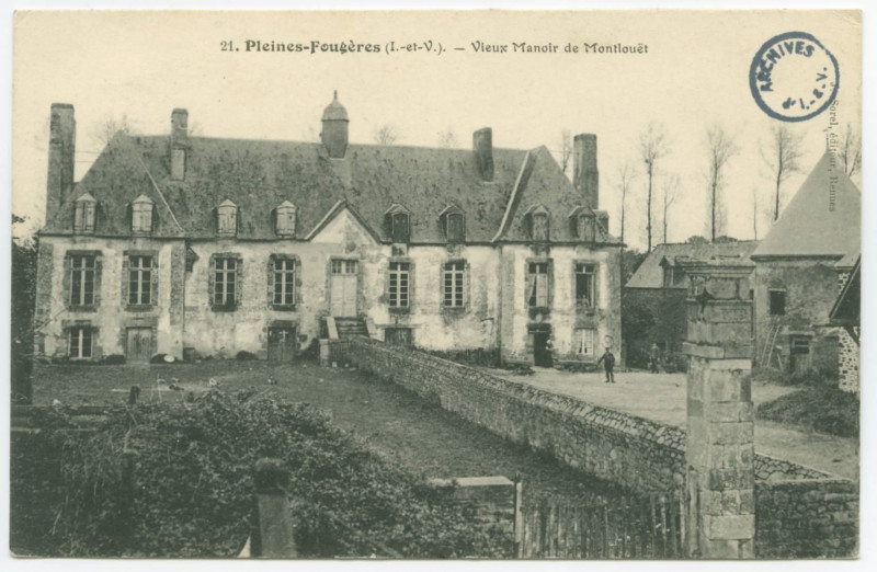 Carte postale ancienne 21. Pleine-Fougères (I.-et-V.). - Vieux Manoir de Montlouët.