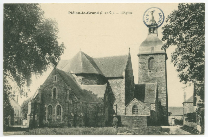 Carte postale ancienne Plélan-le-Grand (I.-et-V.). - L'Eglise.