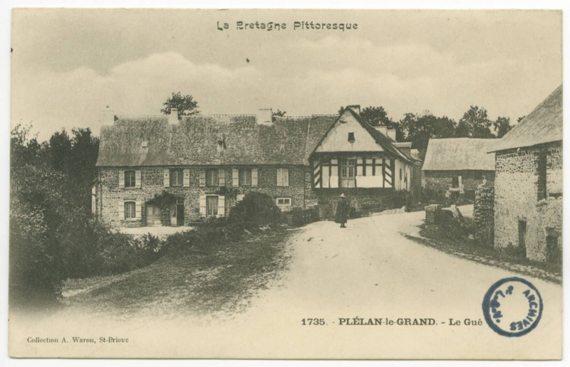 Carte postale ancienne 1735. - Plelan-le-Grand. - Le Gué.