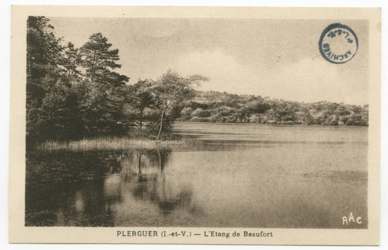 Carte postale ancienne Plerguer (I.-et-V.) - L'Etang de Beaufort.