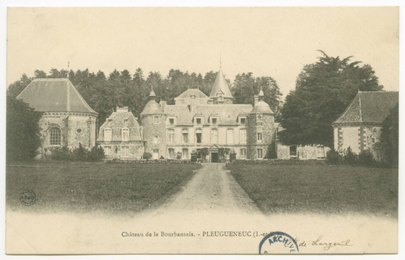 Carte postale ancienne Château de la Bourbansais.- Pleugueneuc (I.-et-V.)