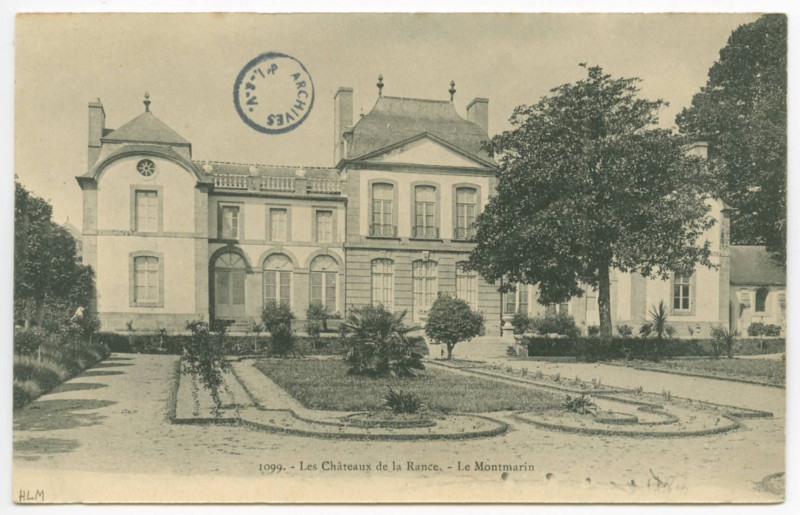 Carte postale ancienne 1099. - Les Châteaux de la Rance - Le  Montmarin.