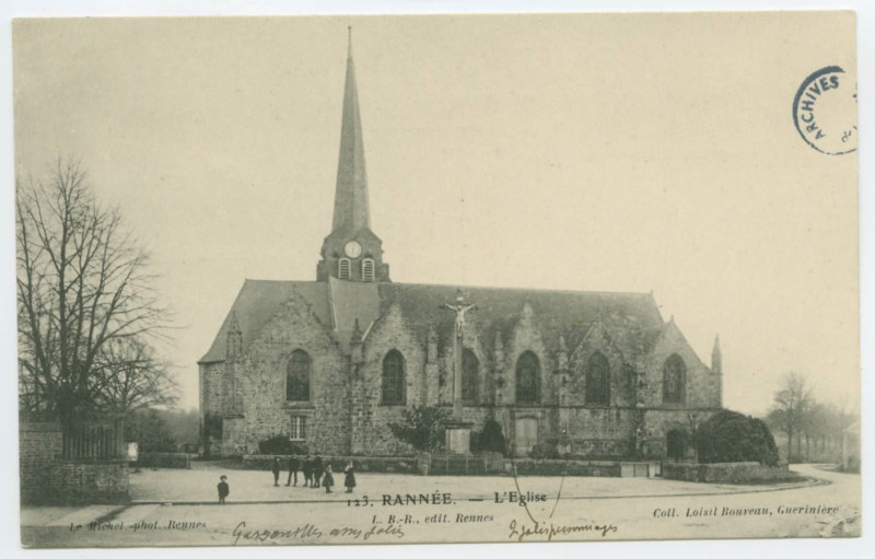 Carte postale ancienne 123. Rannée. - L'église