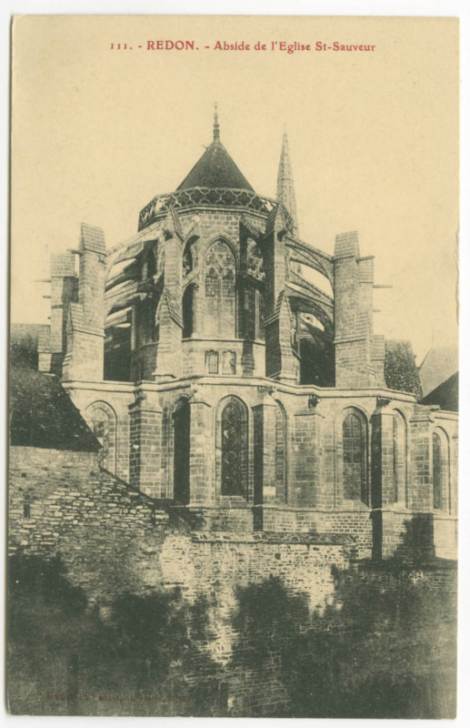 Carte postale ancienne 111. - Redon. - Abside de l'église St Sauveur