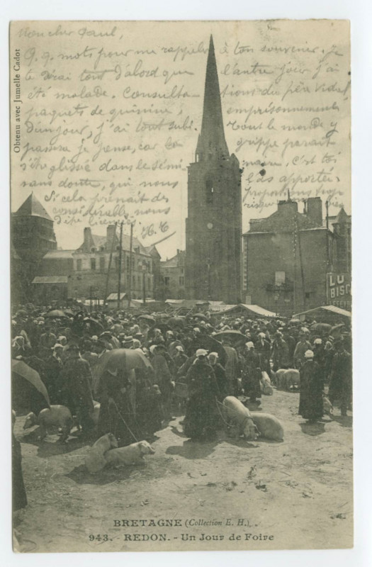 Carte postale ancienne 943.- Redon.-  Jour de Foire