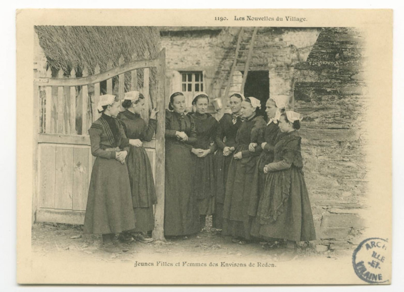Carte postale ancienne Costume des environs de Redon.