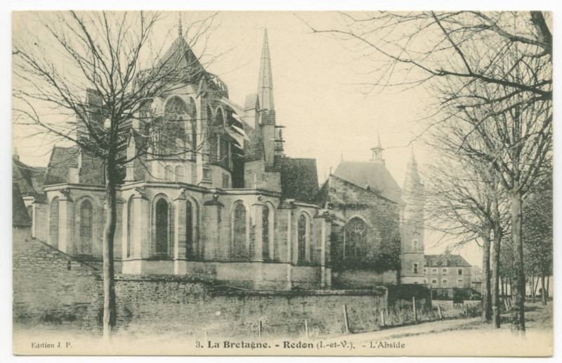 Carte postale ancienne 3. La Bretagne - Redon (I.-et-V.).- L'Abside