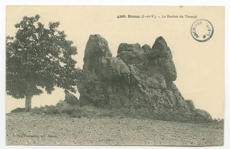Carte postale ancienne 4268.  Renac (I.-et-V.) - Le Rocher de Timouy